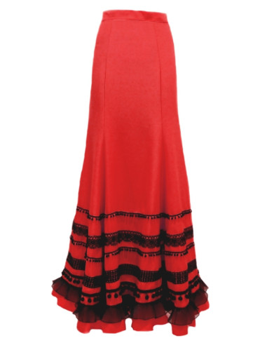 skirt, performance, ribbons, petticoat, flamenco, red, mustard, black