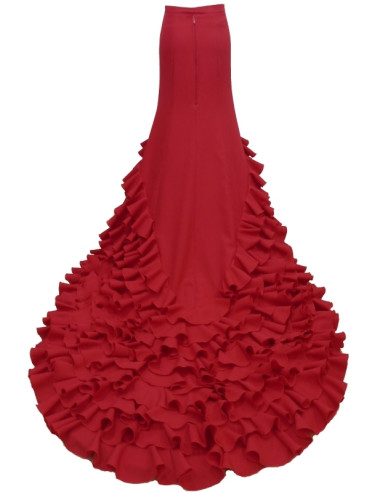 BATA DE COLA 6-FRILL SKIRT MADE-TO-MEASURE, STRECH (CHOOSE YOUR COLOR)