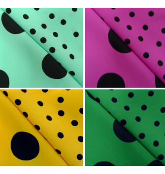 dress, performance, ruffles, polka dots, mint green, bougainvillea, mustard, green 2