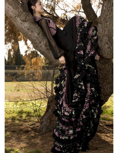 BATA DE COLA WITH 'CANASTERA' FRILLS, STANDARD SIZE (CHOOSE YOUR COLOR)