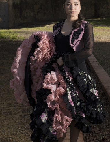 BATA DE COLA WITH 'CANASTERA' FRILLS, MADE-TO-MEASURE (CHOOSE YOUR COLOR)