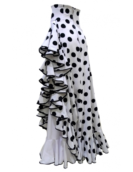 Faldas Flamencas de baile hecha de punto de seda y crespón. Incluye negas y  godets. Esta falda flamenca va entallada a media c…