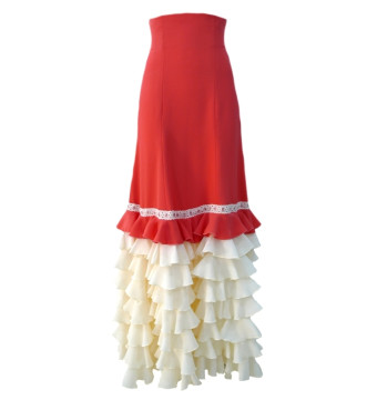 falda, escenario, personalizable, volantes, flamenco