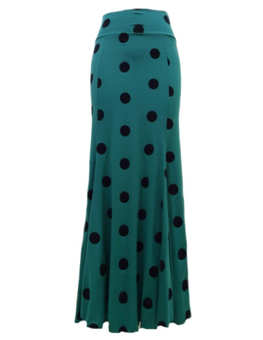 FALDA SENCILLA CON LUNARES DE TERCIOPELO