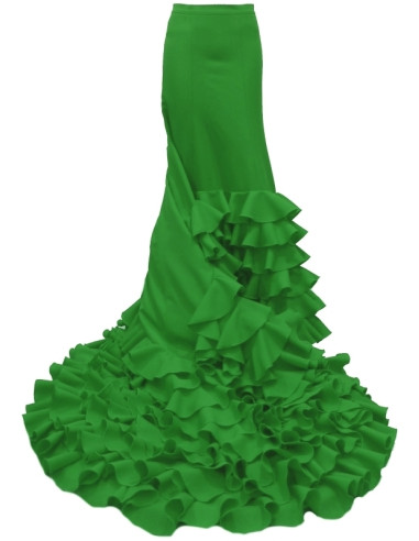 FALDA DE COLA 6 VOLANTES, TALLA ESTÁNDAR, STRECH (ELIGE TU COLOR)