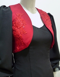 RED VEST WITH ORNAMENTS