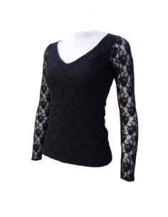 LACE SHIRT, BLACK COLOR