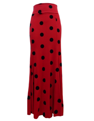 VELVET POLKA DOTS BASIC SKIRT