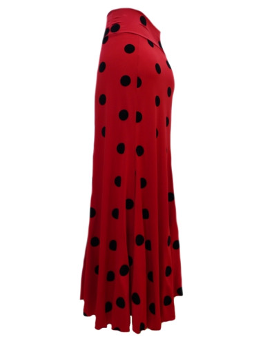 FALDA SENCILLA CON LUNARES DE TERCIOPELO