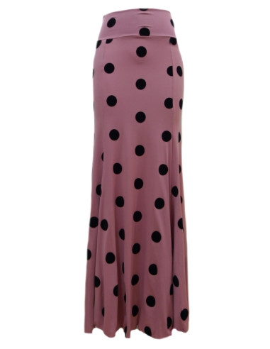 FALDA SENCILLA CON LUNARES DE TERCIOPELO