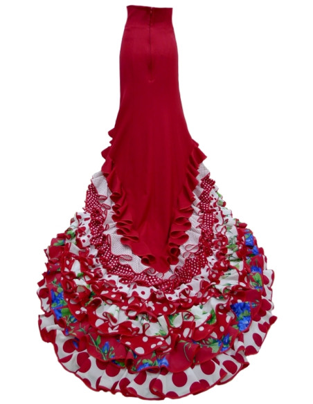 bata de cola, train skirt, professional use, polka dots, flamenco costumes