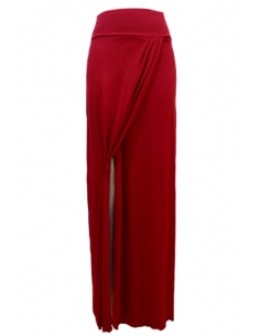 FITTED SKIRT, 'RIOJA' RED...