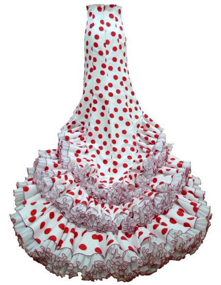 bata de cola, train skirt, professional use, polka dots, flamenco costumes