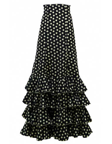 Falda de baile flamenco de original y exclusivo diseño, con 4 volantes.