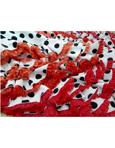 BATA DE COLA SKIRT WITH DOUBLE FRILLS, MADE-TO-MEASURE