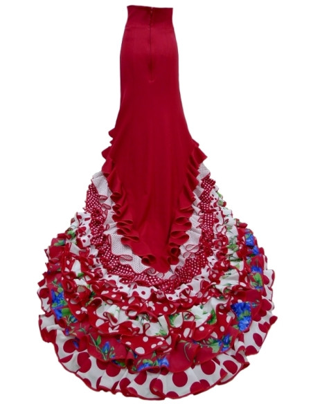 bata de cola, train skirt, professional use, polka dots, flamenco costumes