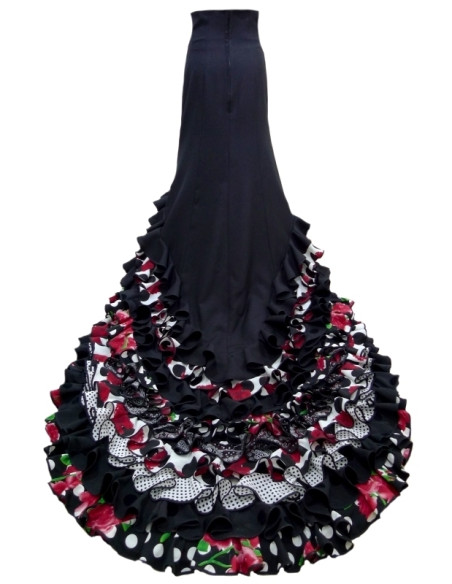 bata de cola, falda de cola, uso profesional, vestuario flamenco