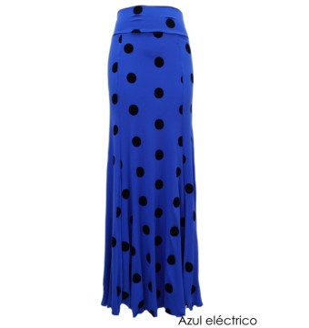 falda ensayo, terciopelo, lunares, lycra, rojo, negro, verde, azul, rosa, petróleo, berenjena, morado, vestuario flamenco 2
