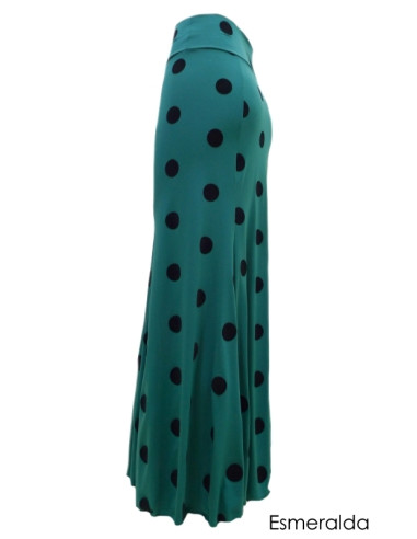 FALDA SENCILLA CON LUNARES DE TERCIOPELO