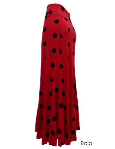 FALDA SENCILLA CON LUNARES DE TERCIOPELO
