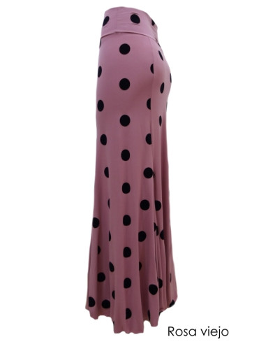 FALDA SENCILLA CON LUNARES DE TERCIOPELO