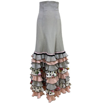 falda, escenario, lunares, flamenco, volantes