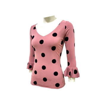 camisa, ensayo, camiseta, top, ensayo, baile, elástica, petróleo, rojo, morado, rosa, lunares, flamenco, terciopelo 2