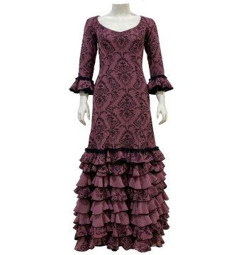 dress, performance, ruffles, chiffon, velvet, pink, black