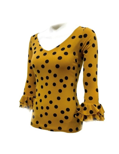 CAMISA DE LYCRA CON LUNARES