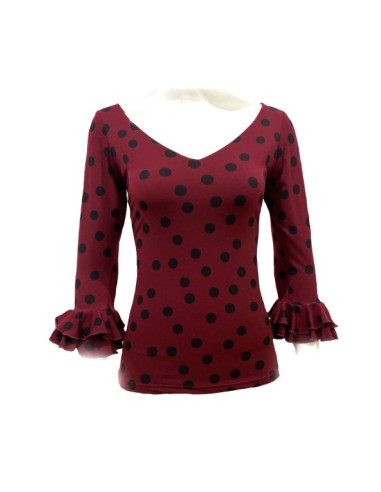 CAMISA DE LYCRA CON LUNARES