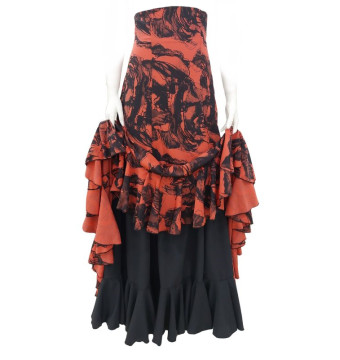 falda, escenario, flamenco, enagua, coral negro 2