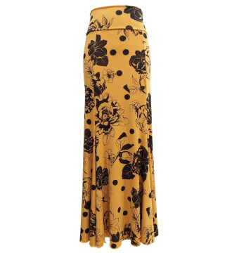 falda ensayo, lunares, flores, falda de punto, lycra, vestuario flamenco 2