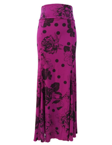 FALDA SENCILLA DE FLORES Y LUNARES