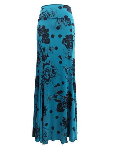 FALDA SENCILLA DE FLORES Y LUNARES