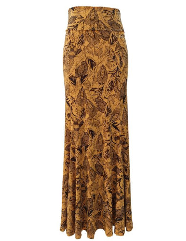 BASIC SKIRT WITH PRINTED FABRIC