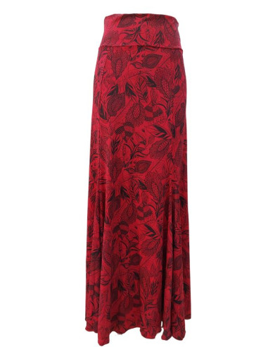 BASIC SKIRT WITH PRINTED FABRIC