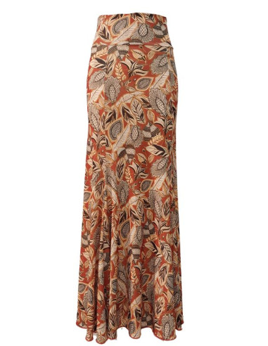 BASIC SKIRT WITH PRINTED FABRIC