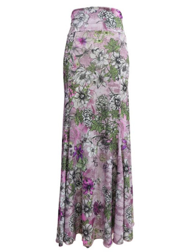 BASIC SKIRT WITH PRINTED FABRIC