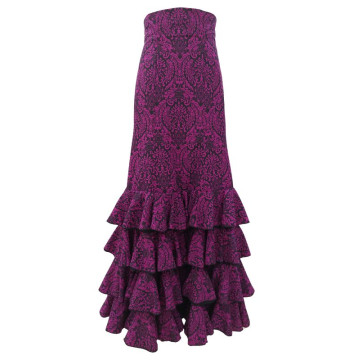 falda, escenario, flamenco, volantes, buganvilla, negro