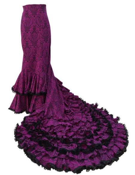 bata de cola, falda de cola, uso profesional, vestuario flamenco