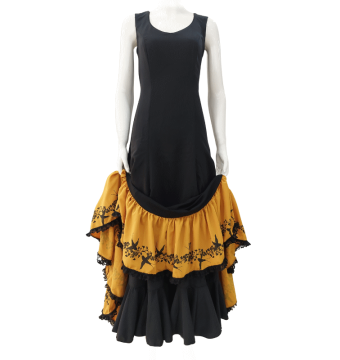 dress, performance, black, flared, underskirt 2