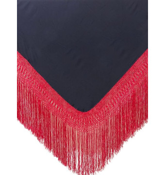 602 NG/RJ, shawl, hand-made, silk, fringe, practice