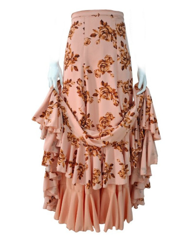 skirt, performance, salmon, petticoat