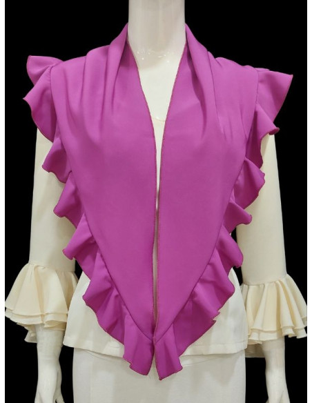 shawl, customizable, frill, fringeless