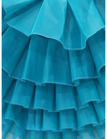 FALDA DE COLA SEMIPROFESIONAL 4 VOLANTES, TALLA ESTÁNDAR, STRECH (ELIGE TU COLOR)