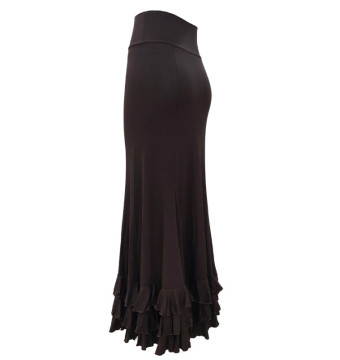 falda de punto, falda de ensayo, falda de volantes 2