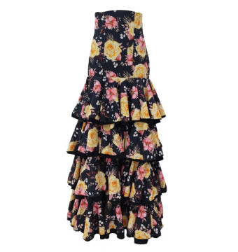 falda de escenario, falda de volantes