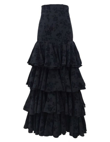 performance skirt, frill skirt, black