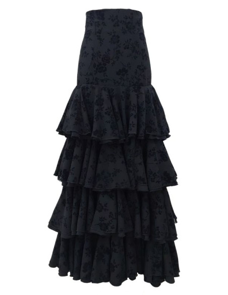 performance skirt, frill skirt, black