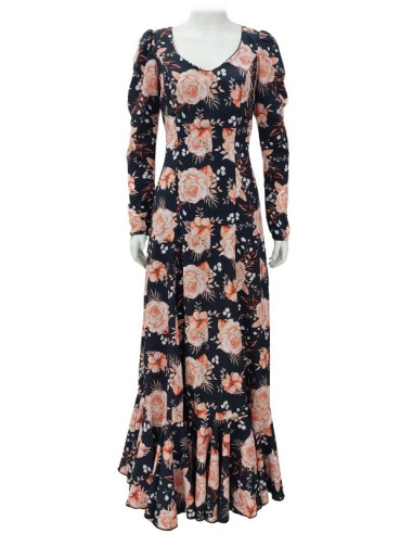 performance dress, customizable, flowers, floral